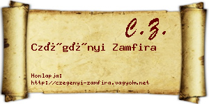 Czégényi Zamfira névjegykártya